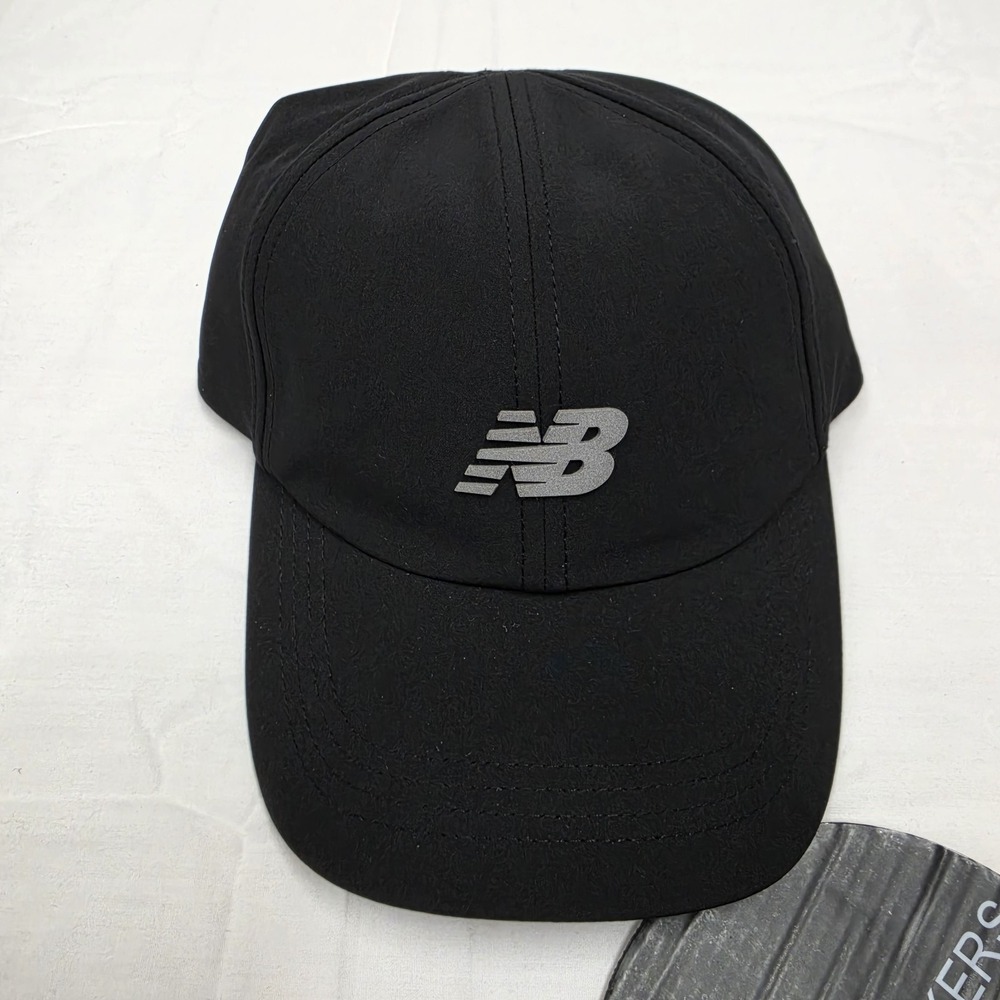 New Balance Unisex 6 Panel Performance Cap V2 Hat One Size Black LAH51007